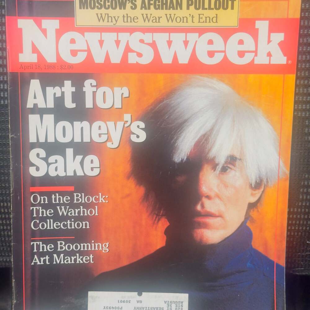 Newsweek Magazine April 18, 1988 Andy Warhol The Warhol Collection Art for Money